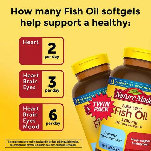 Kit Nature Made Fish Oil 1.200 mg - Nature Made (300 caps)