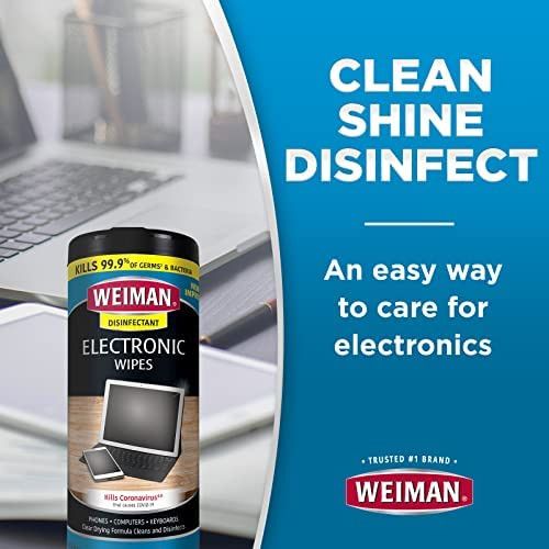 Lenços de Limpeza Eletrônica Desinfetantes Para Teclados- Marca Weiman (30 wipes)
