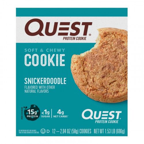 Cookies de Proteína Keto- Marca Quest- Sabor Snickerdoodle- Cx c/12 unidades