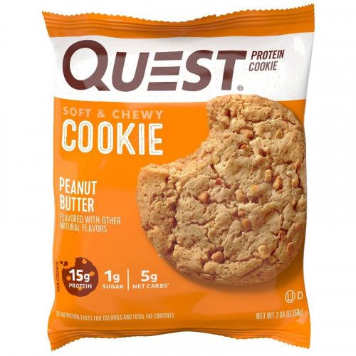 Cookies de Proteína Keto- Marca Quest- Sabor Peanut Butter- Cx c/12 unidades