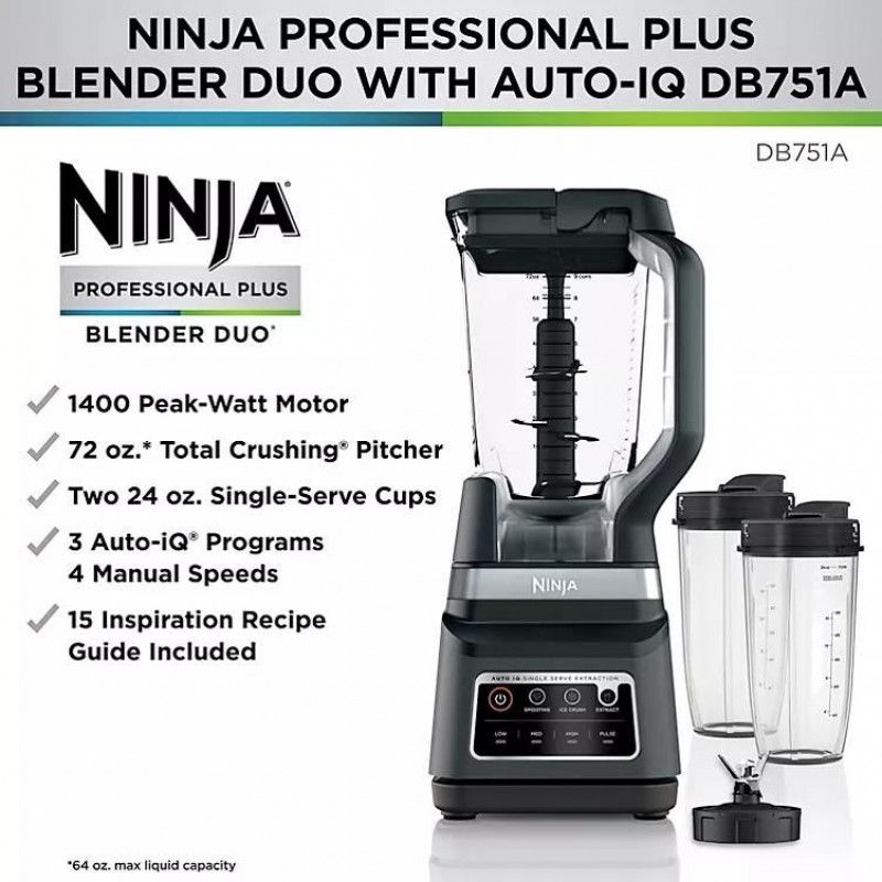Liquidificador Ninja Professional Plus Blender DUO - Ninja