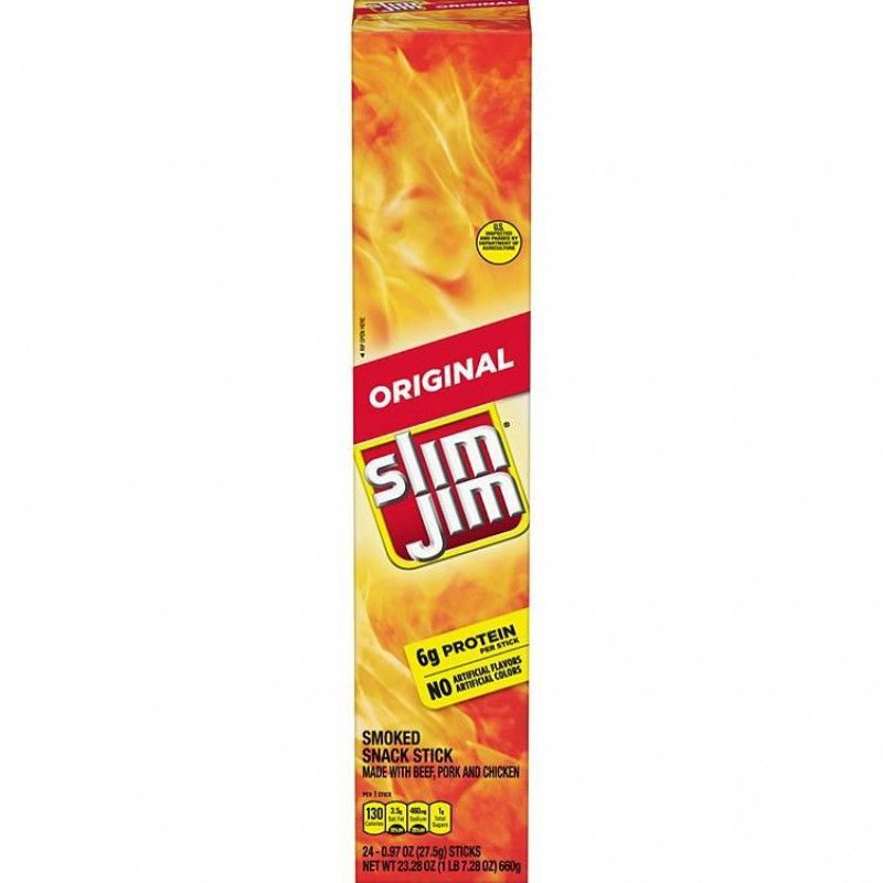 Carne Seca Giant Slim Jim Snacks - Slim Jim (24 un)