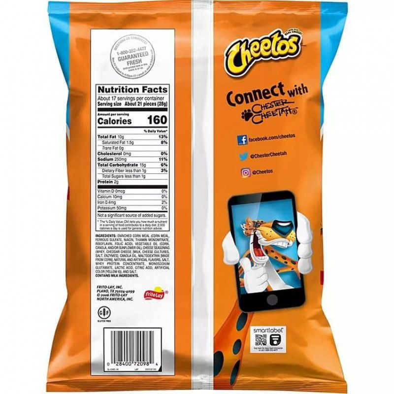 Salgadinhos Cheetos Crunchy Cheddar Cheese Flavored Snacks - Cheetos (432g)  - Snacks - Alimentos