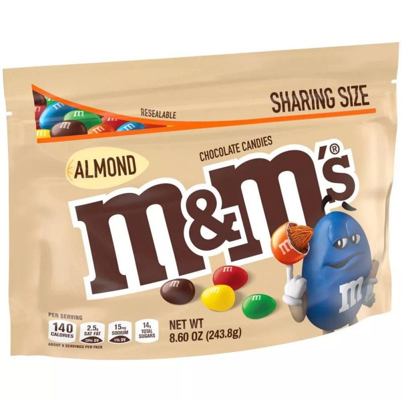 M&M's Almond Milk Chocolate Candy, Sharing Size - 8.6oz